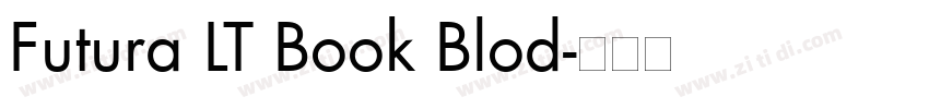 Futura LT Book Blod字体转换
